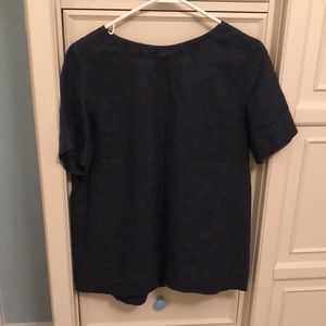 COS navy hemp blouse size 6